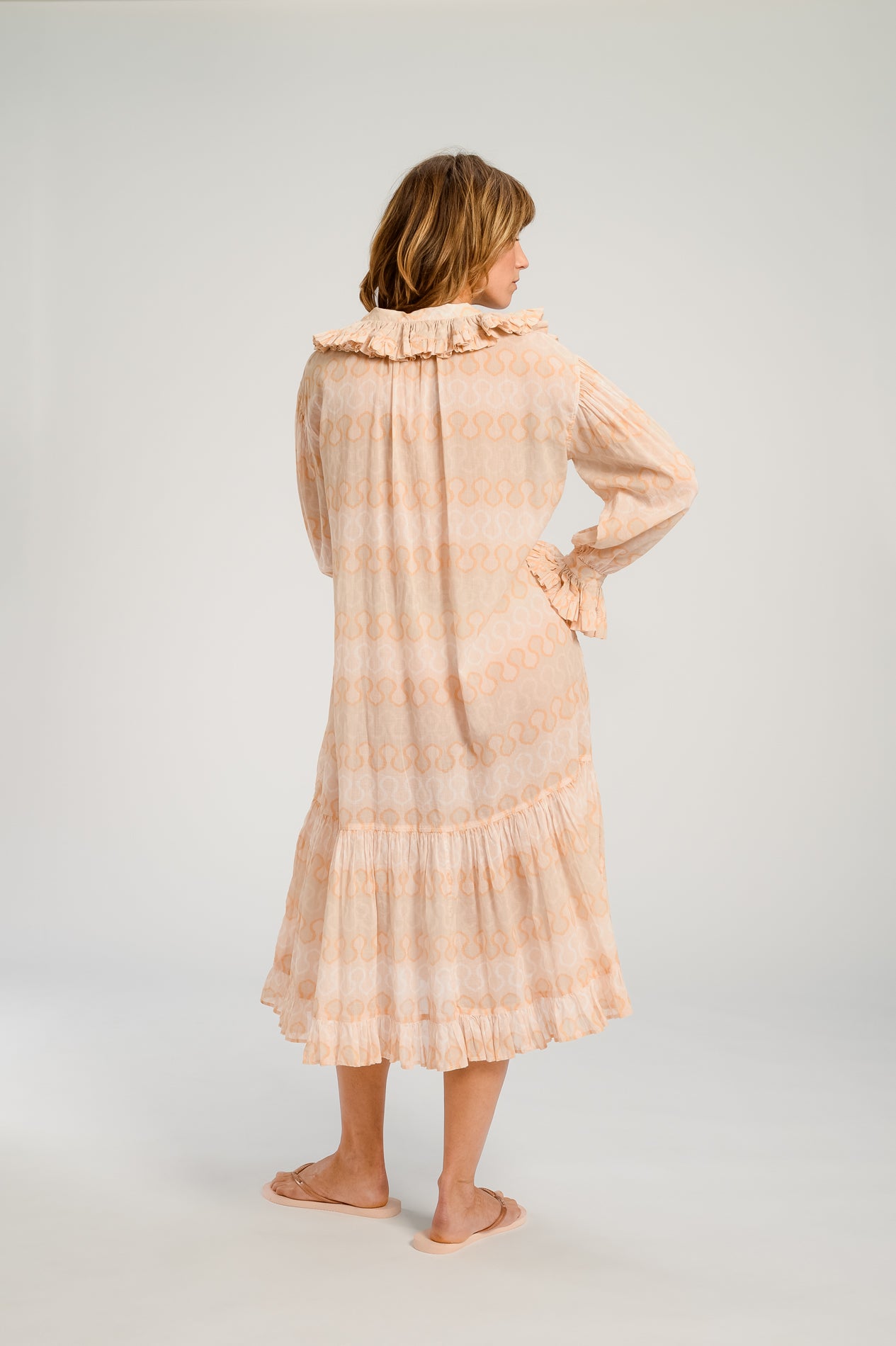 RIO printed cream dress