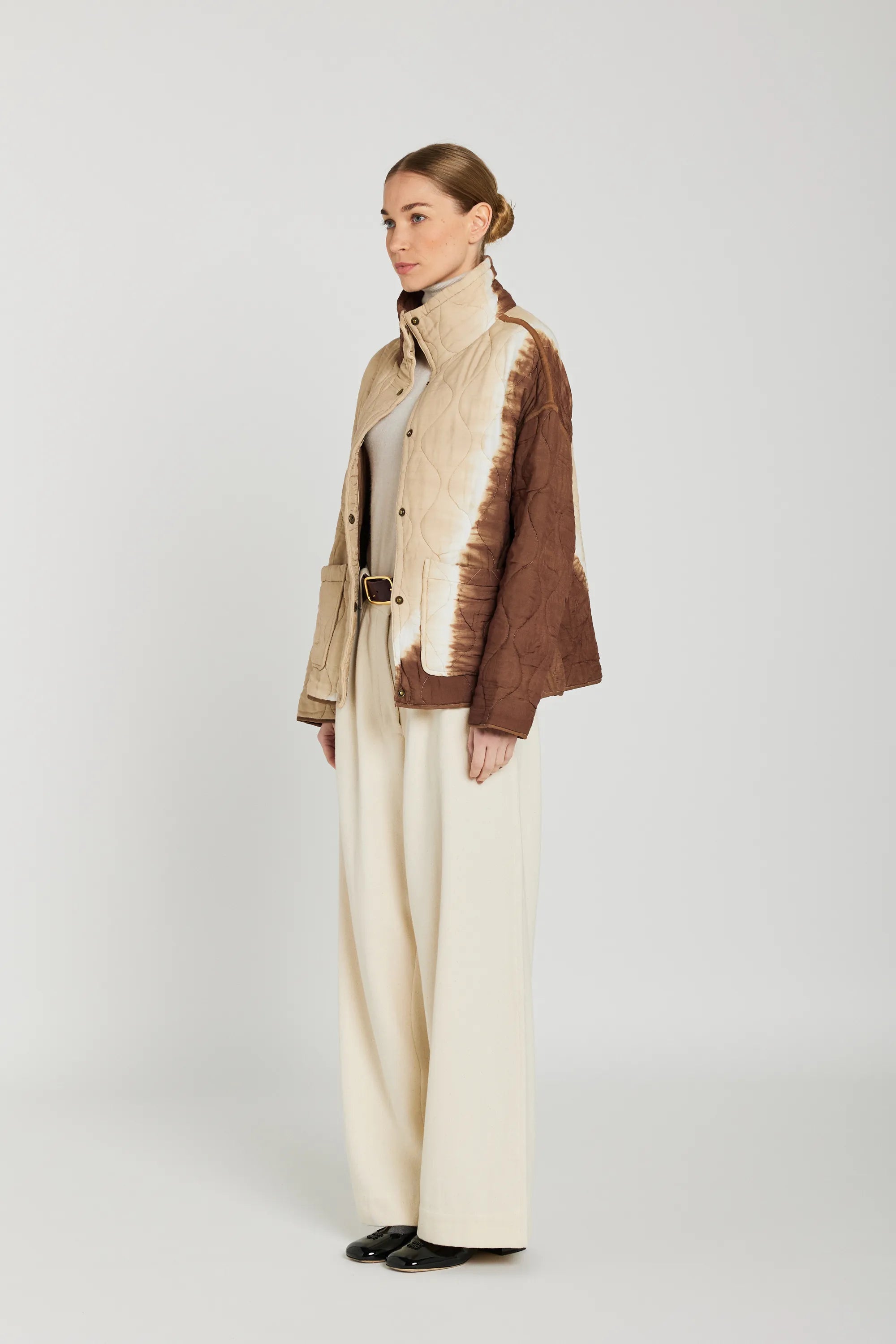 femme tie and dye manteau hiver v de vinster