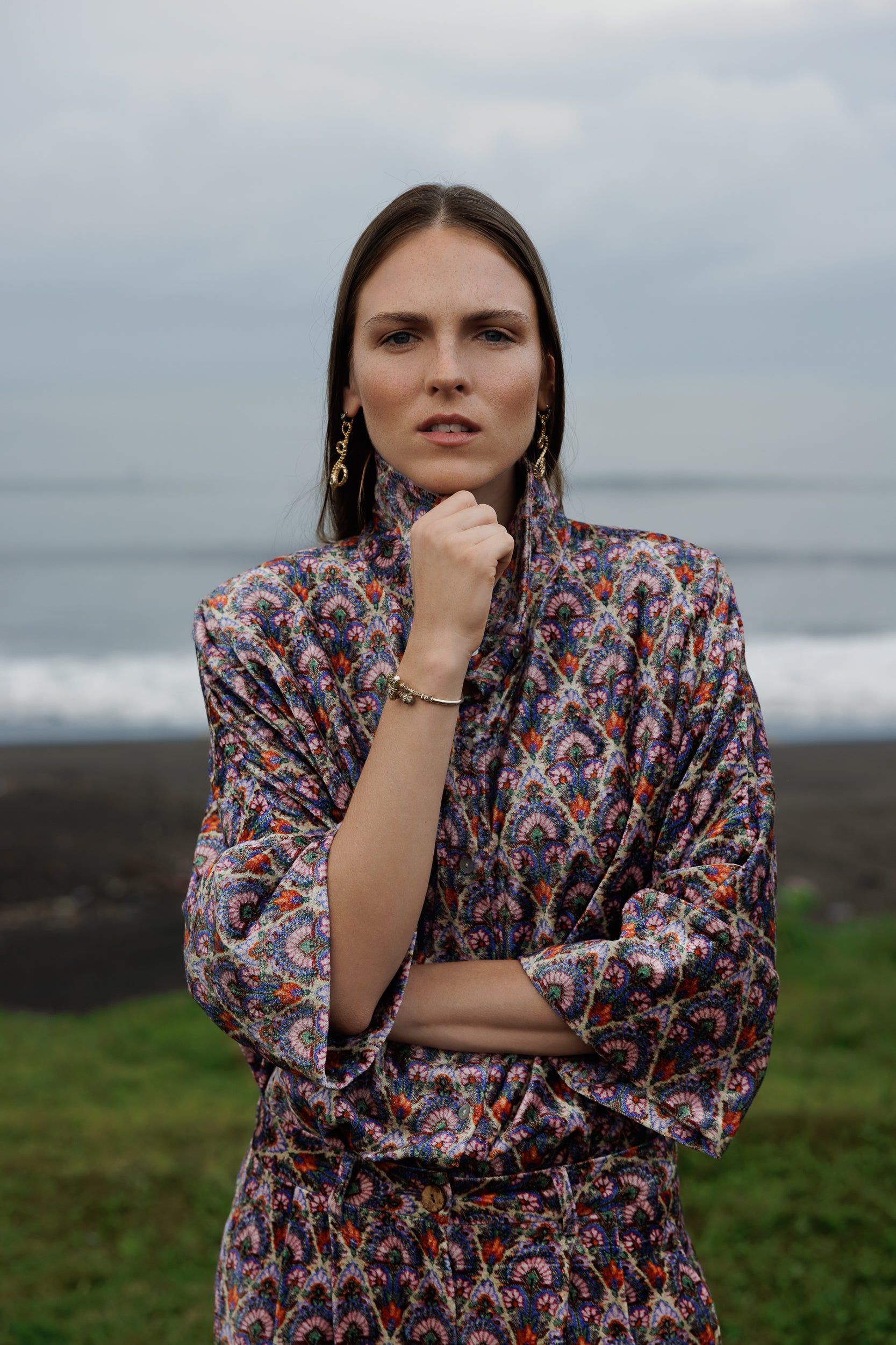 Chemise en velours imprimée TRUST