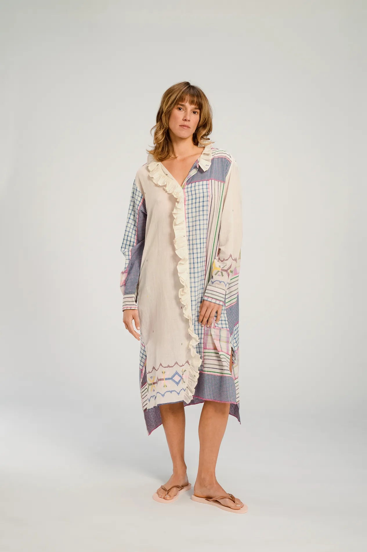 Robe rose patchwork UDAIPUR