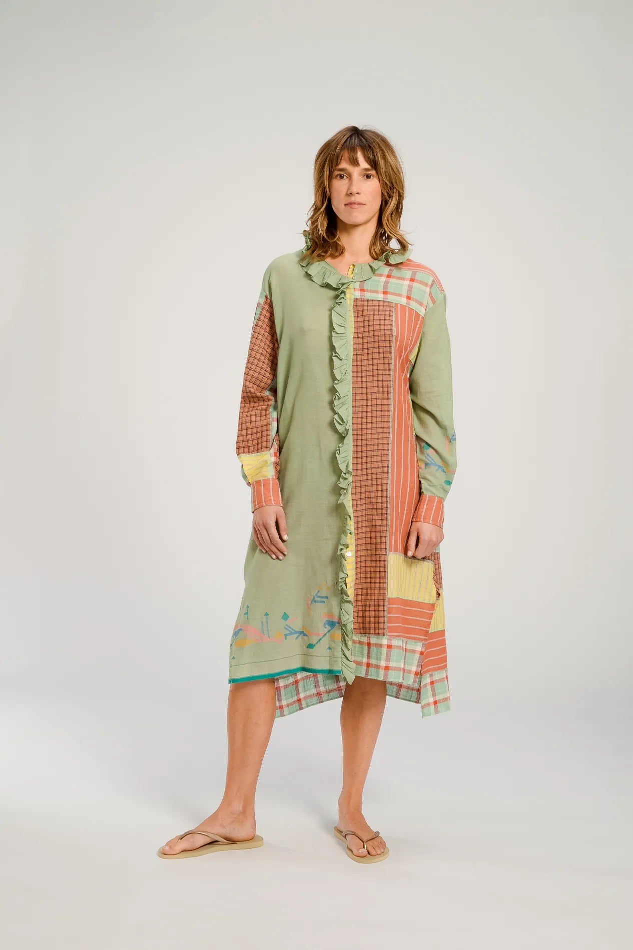 Robe terracotta patchwork UDAIPUR