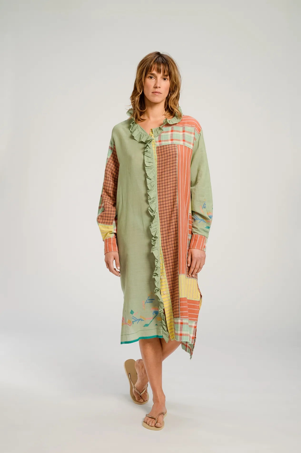Robe terracotta patchwork UDAIPUR