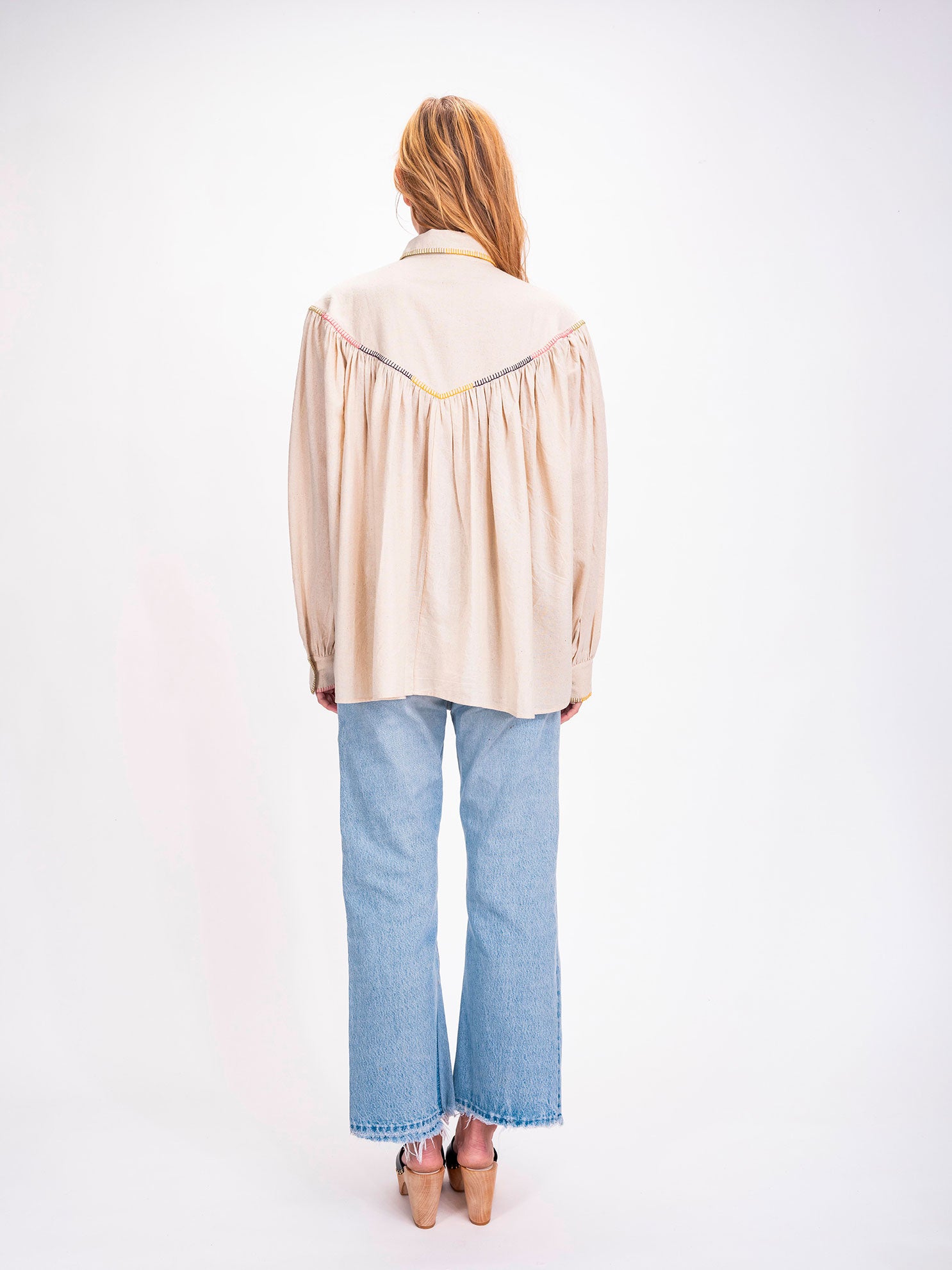 Pondicherry Cream Cotton Peacoat