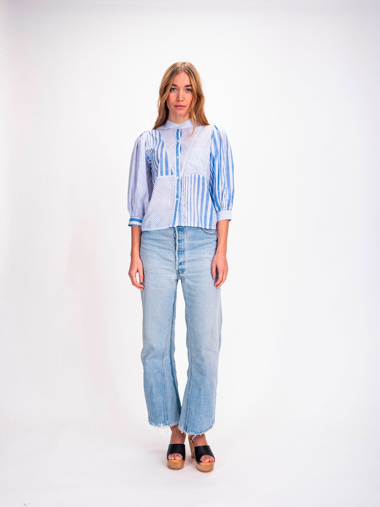 Chemise à rayures bleues Shiva