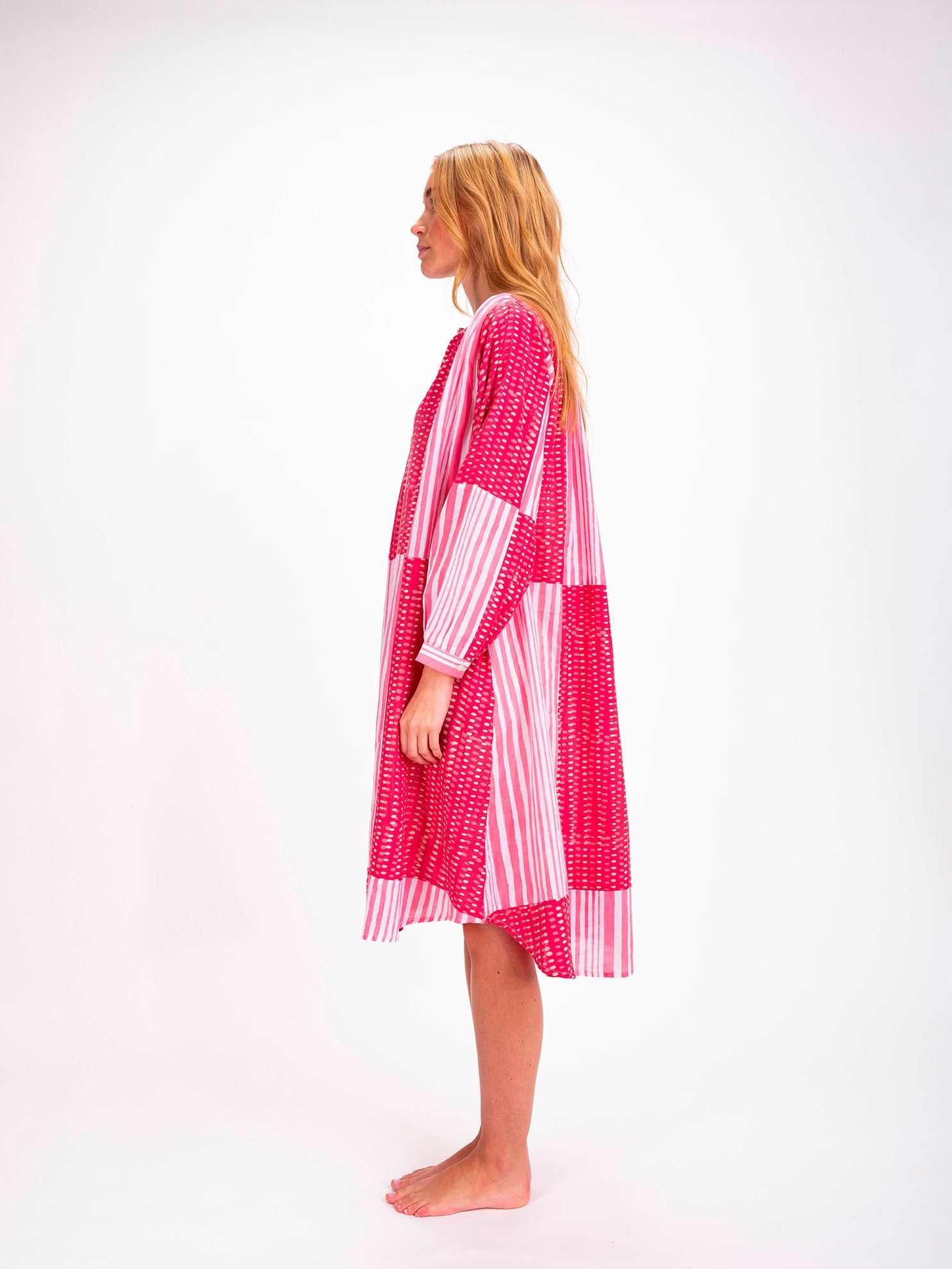 Robe à rayures roses Shiva