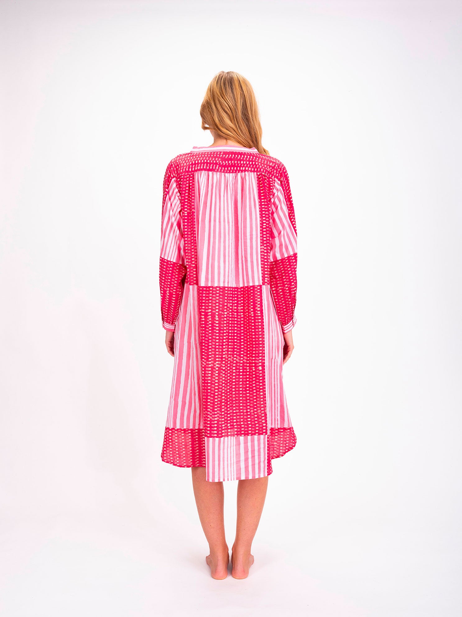 Robe à rayures roses Shiva