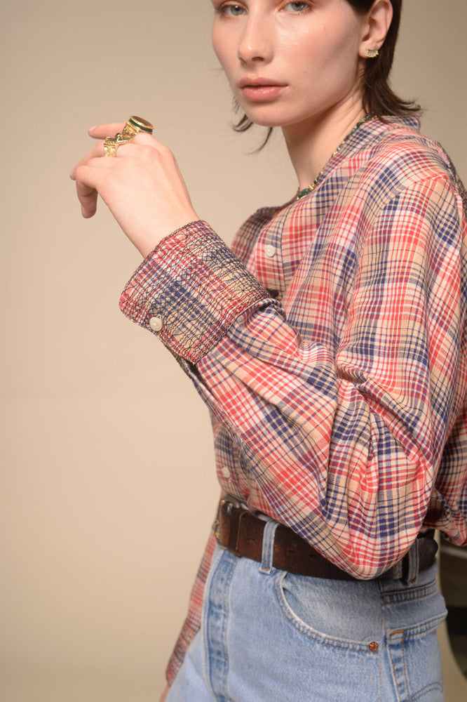 Jil red tartan shirt