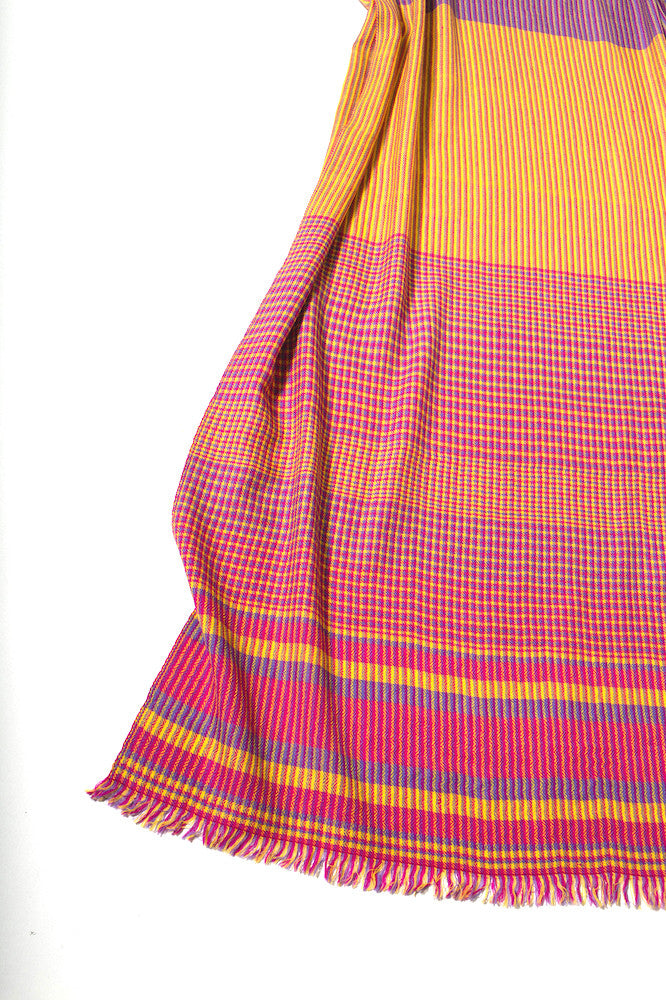 Flash pink cashmere stole