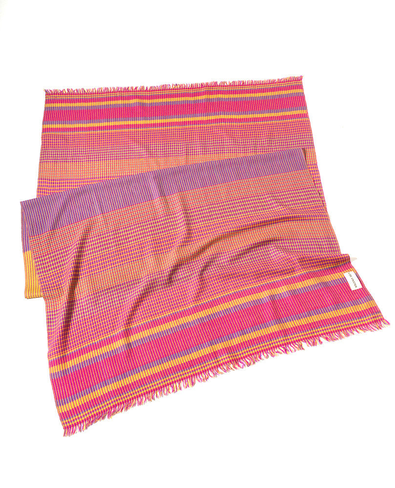 Flash pink cashmere stole