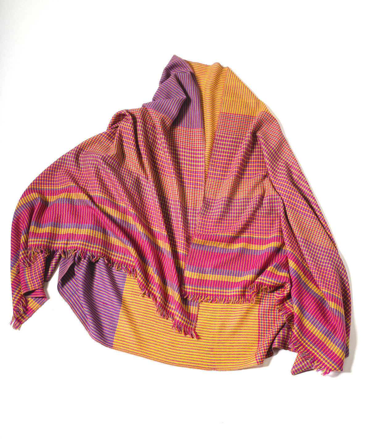 Flash pink cashmere stole