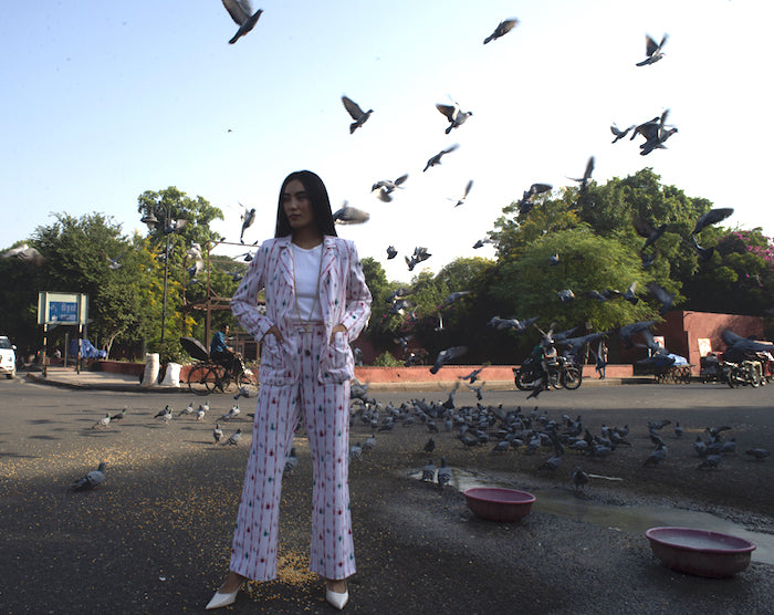 Pantalon imprimé croix Ganesh