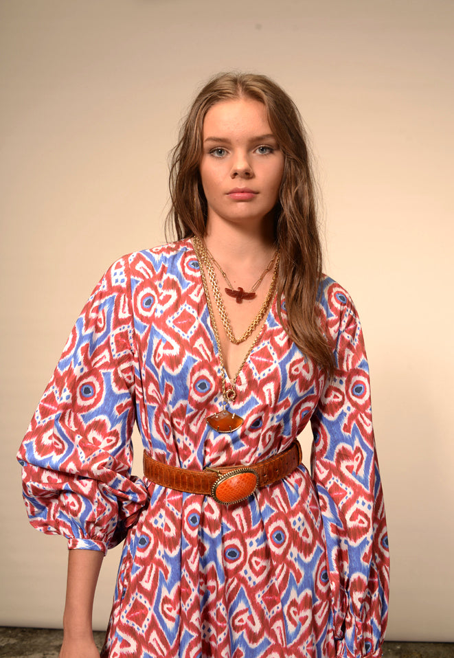 Robe imprimée ikat Rakhe