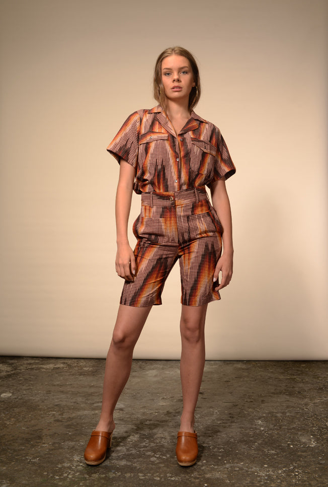 Chemise imprimée flamme Smirti