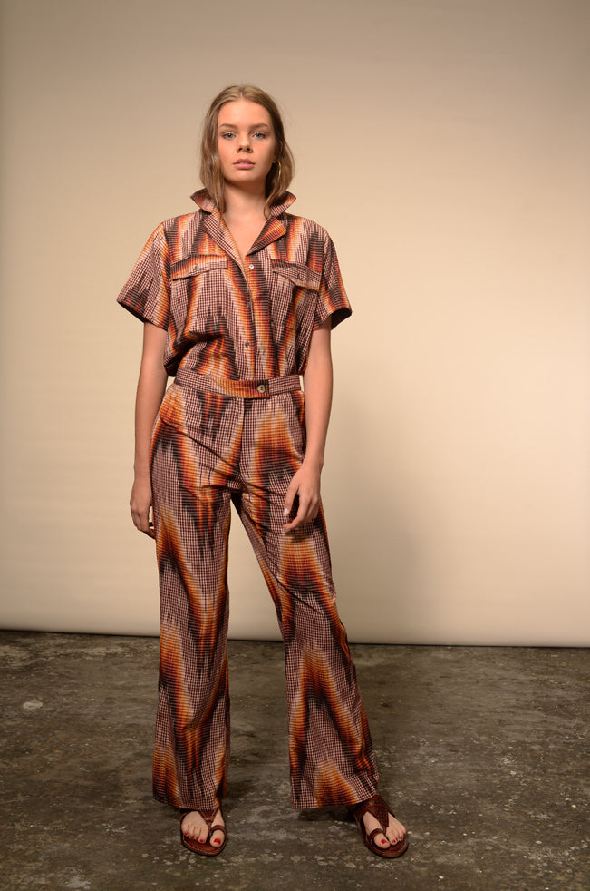 Chemise imprimée flamme Smirti