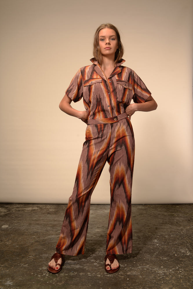 Chemise imprimée flamme Smirti