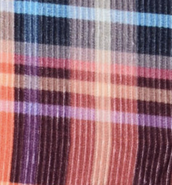 Sur-chemise en tartan velours côtelé rose Corduroy