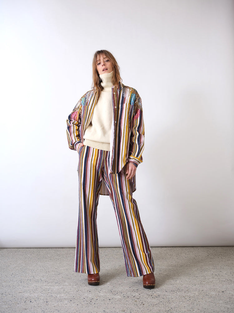 Embroidered Corduroy corduroy overshirt