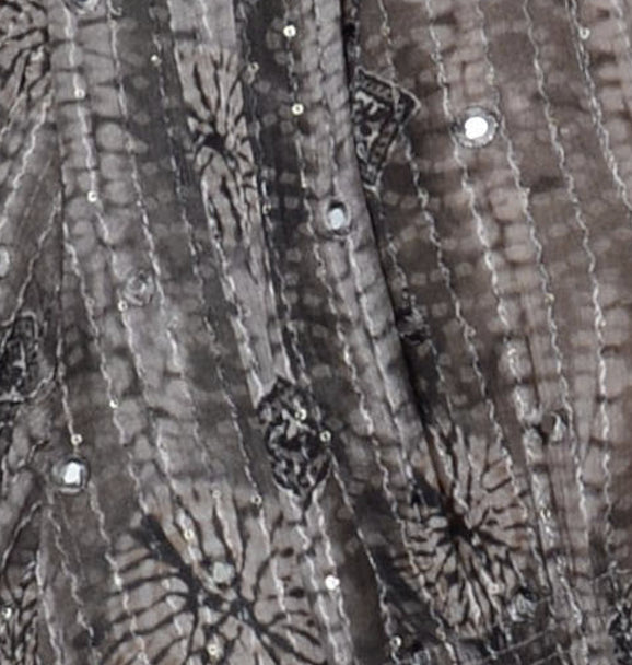 Blouse strass noir et gris party wear