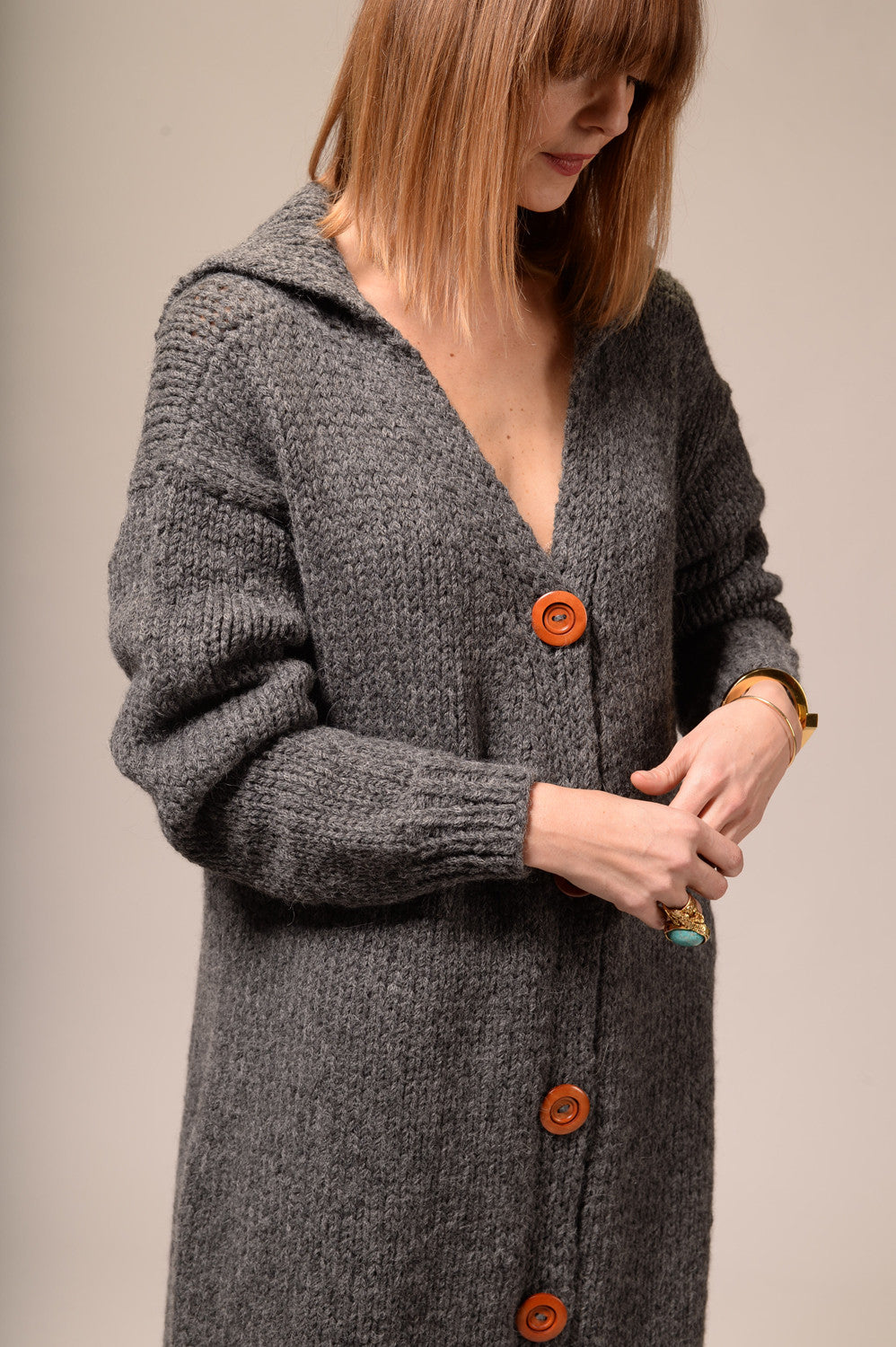Manteau laine gris Mars