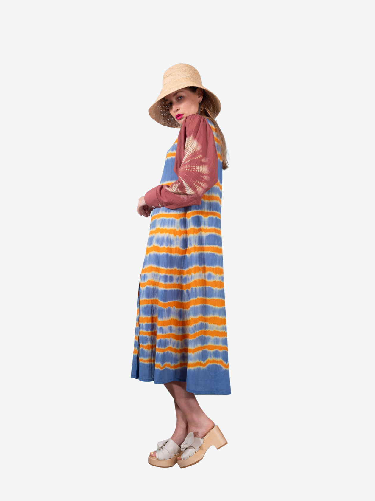 Robe tie and dye terracotta RAHI