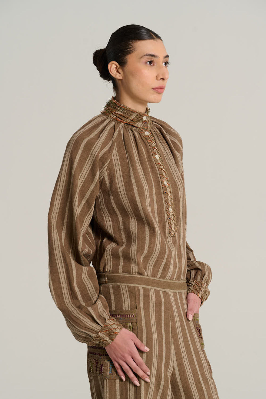 ARTHUR cream linen blouse