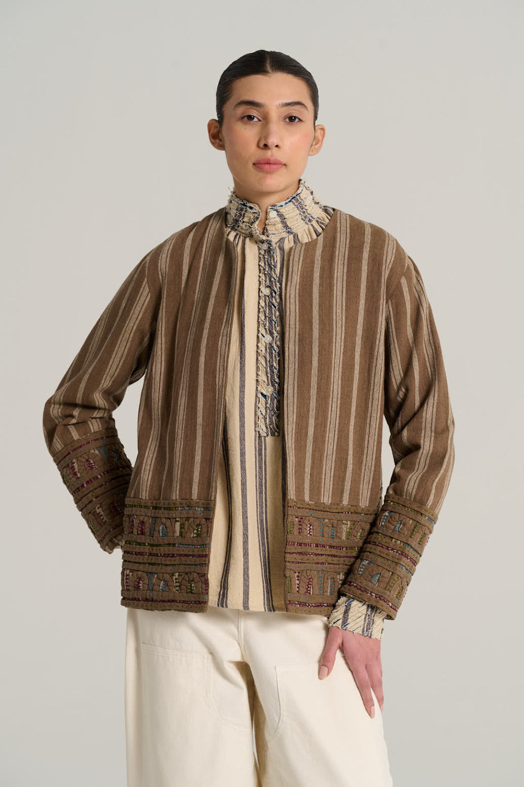 Veste en lin tabac ARTHUR