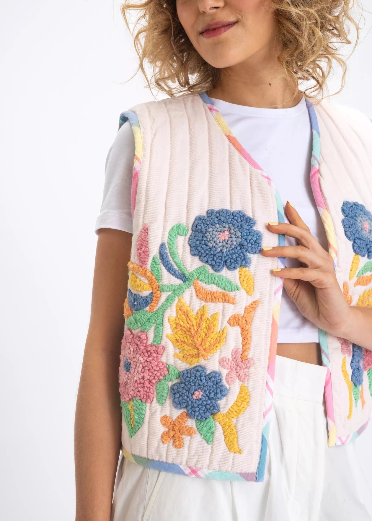 v de vinster matelassé brama bolero rose