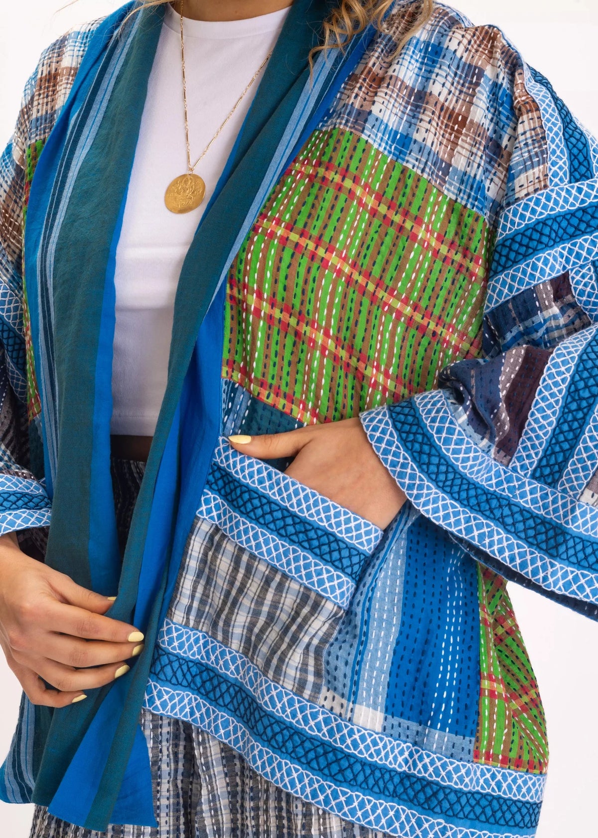 v de vinster bleu kimono rudra