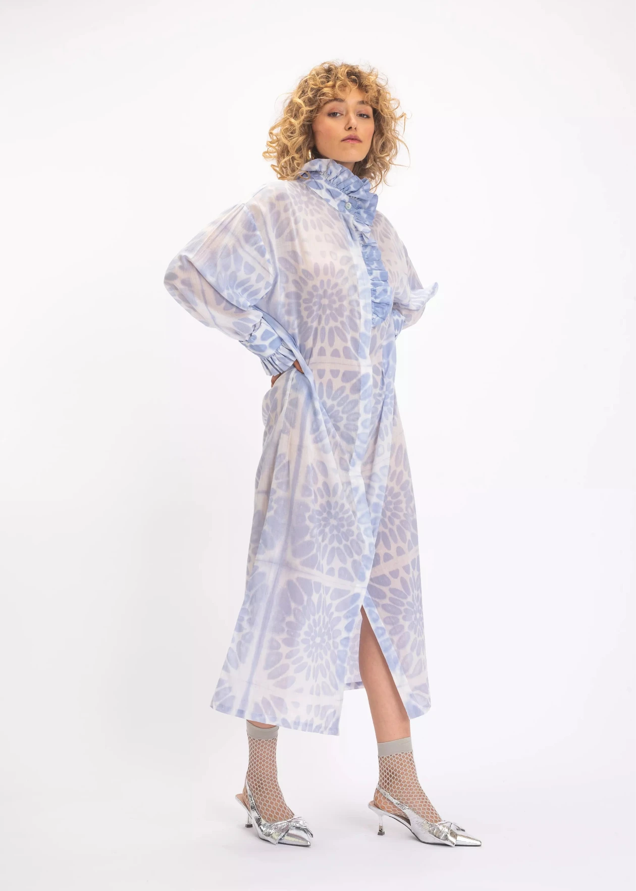 tie and dye v de vinster robe bleue ciel