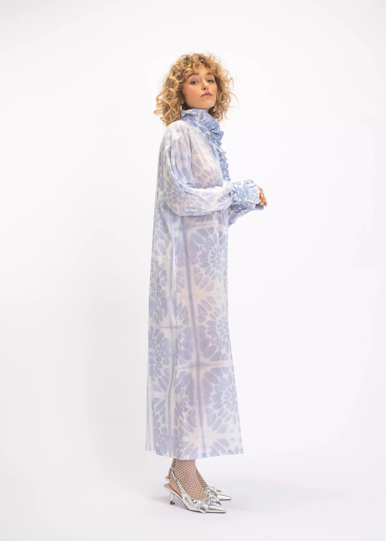 v de vinster tie and dye  robe bleue ciel