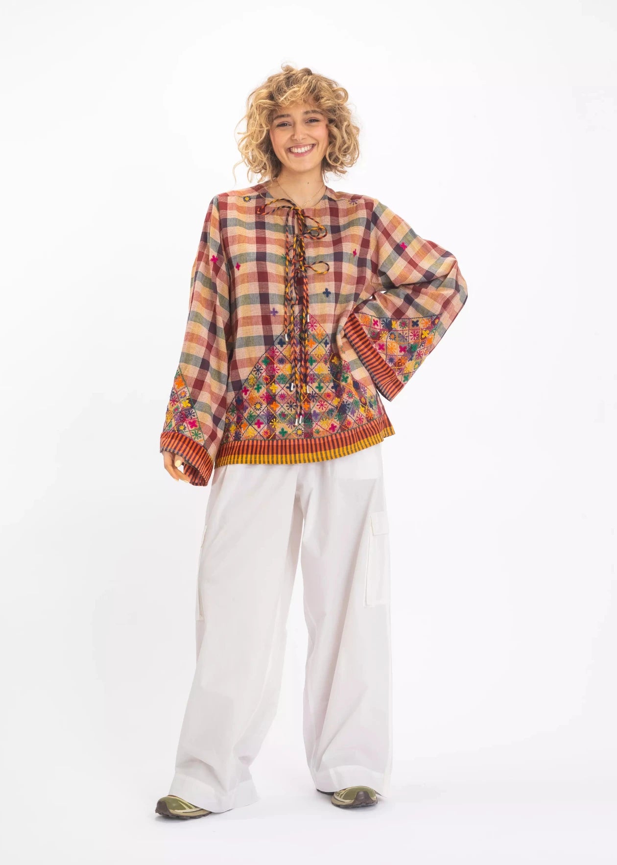 v de vinster moutarde tartan 