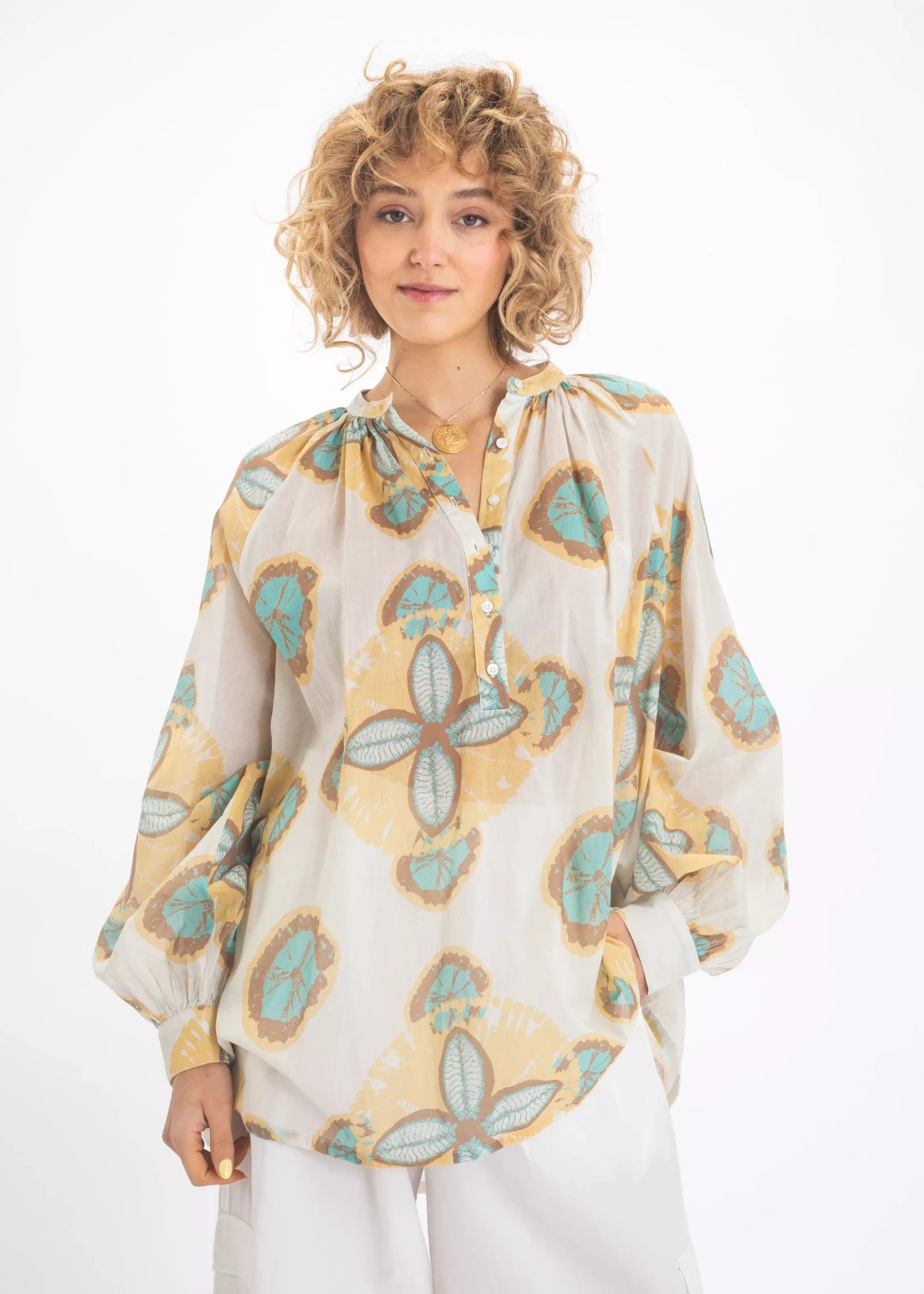 blouse v de vinster Jaune