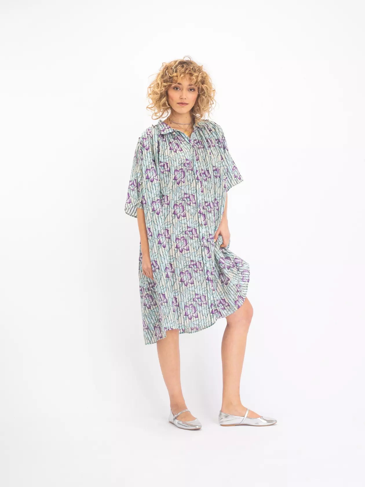 ROBE COURTE BLEUE BHUMI