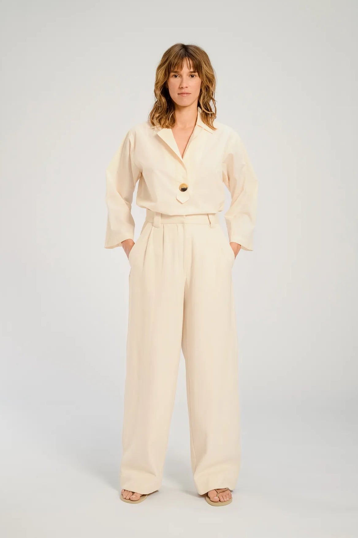 v de vinster bogota blouse creme summer