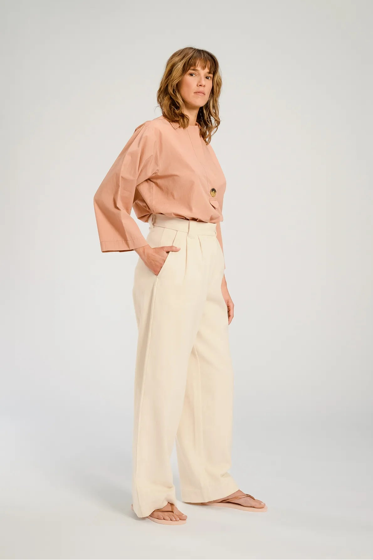 v de vinster bogota pink summer blouse