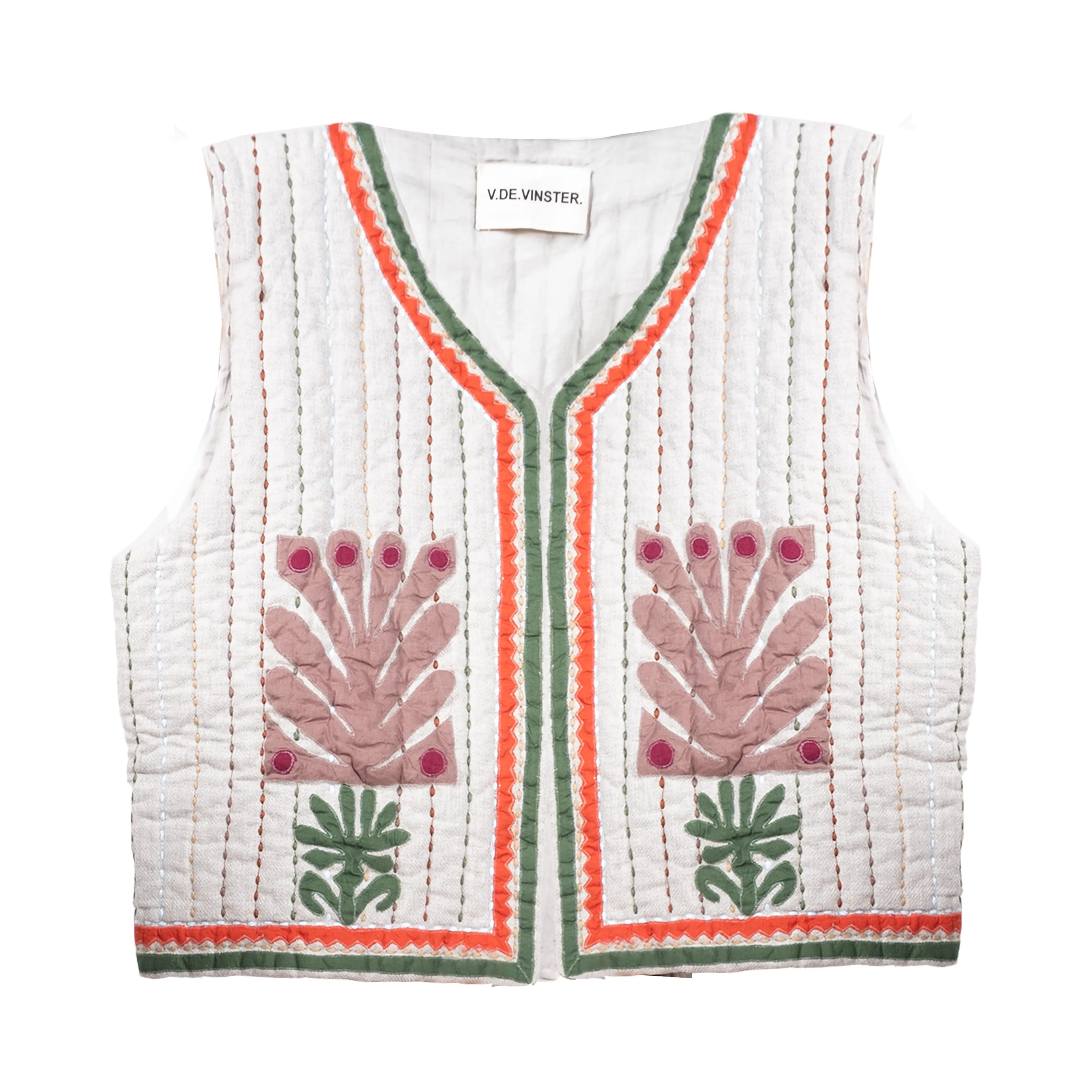 v de vinster gris brodé boléro 