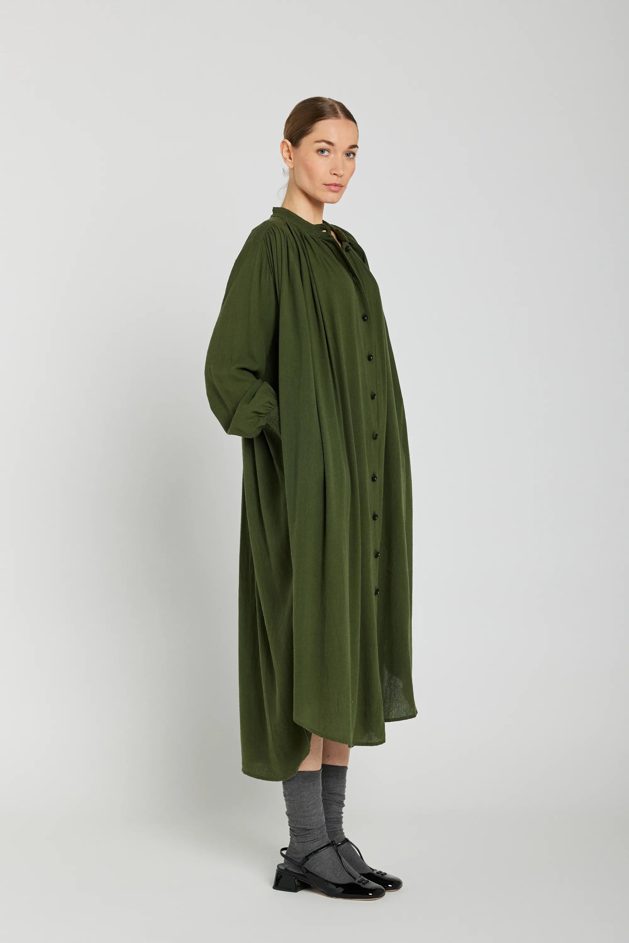 olive robe v de vinster verte