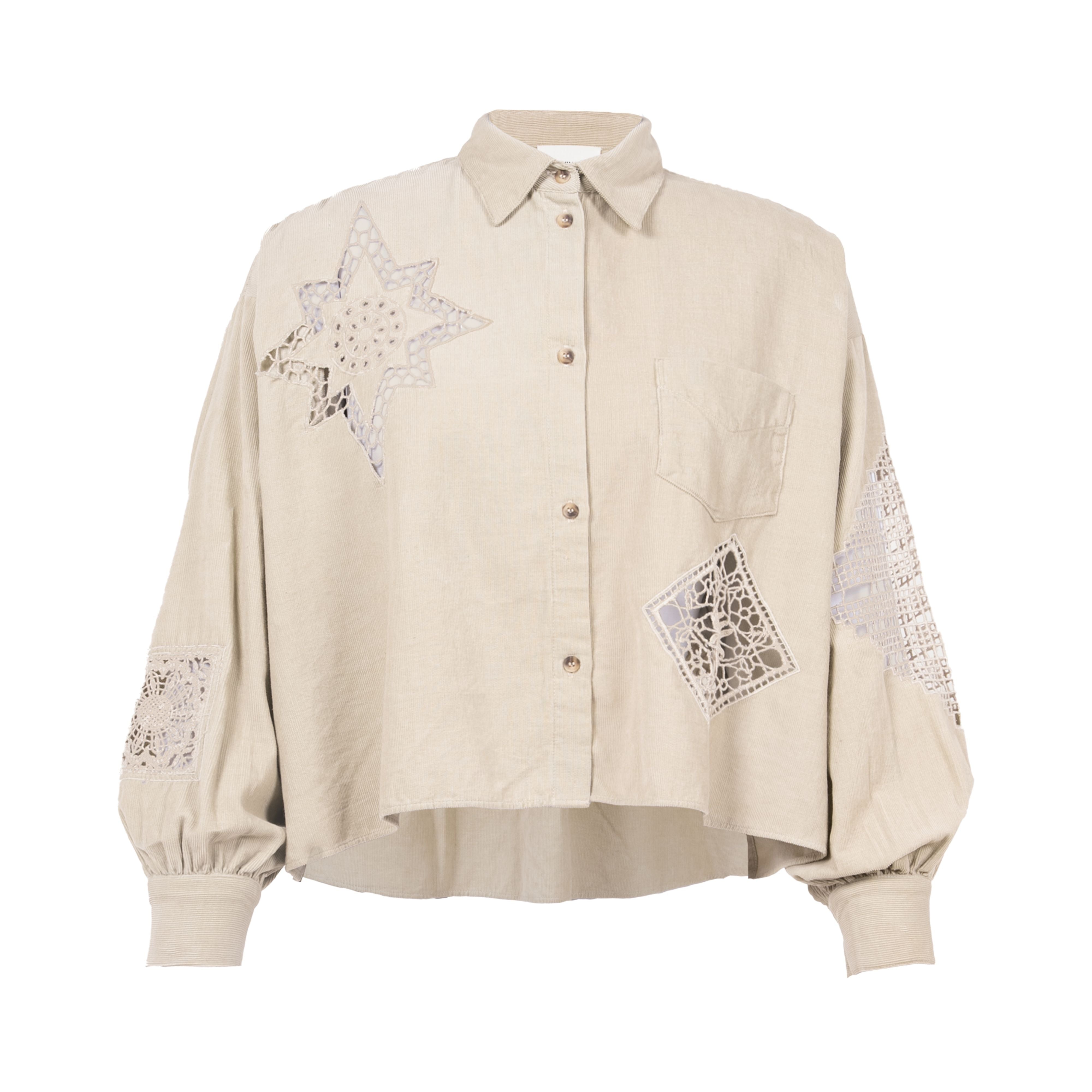 Chemise ajourée beige CIANA