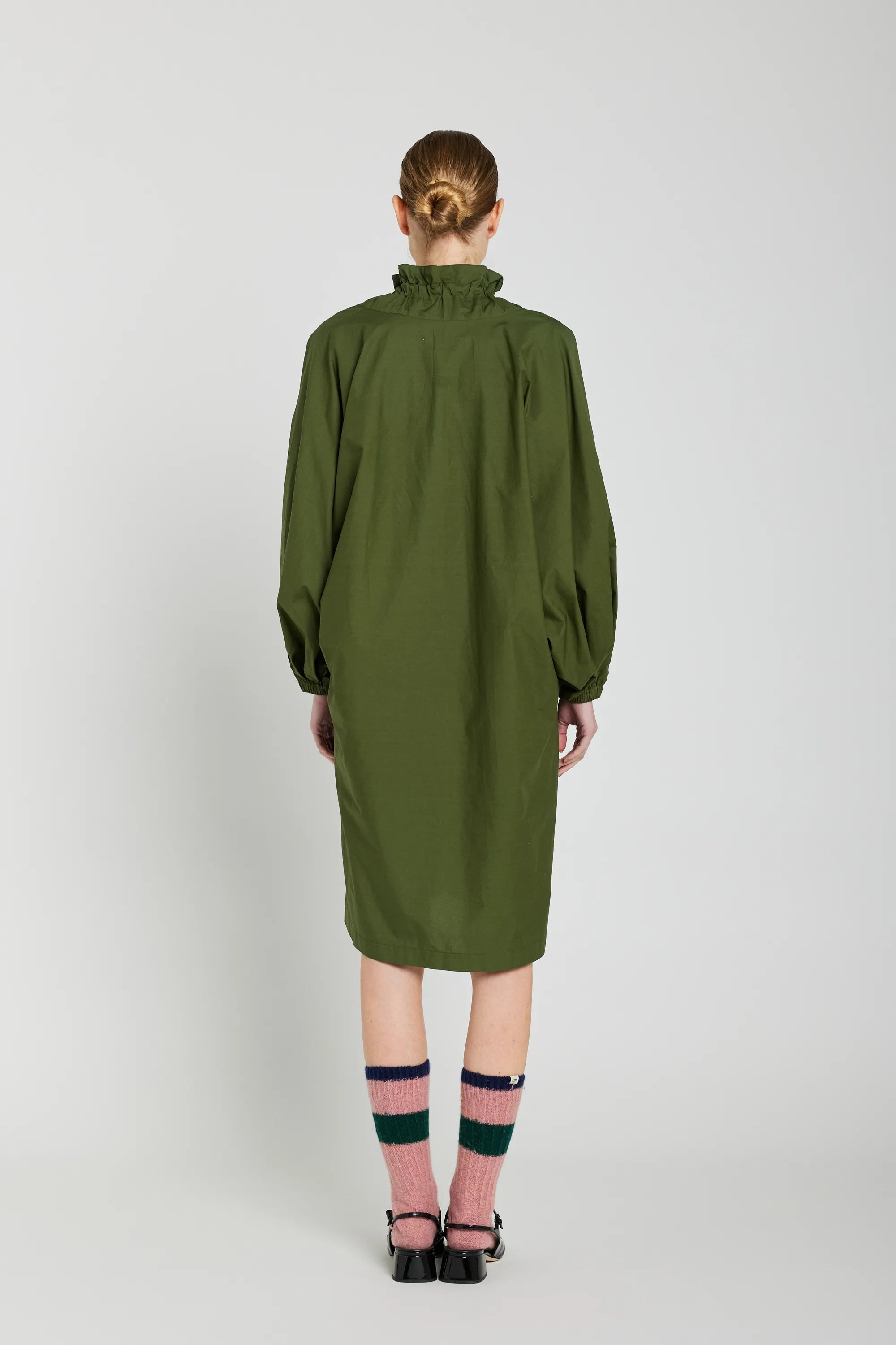 Robe courte olive CLARA