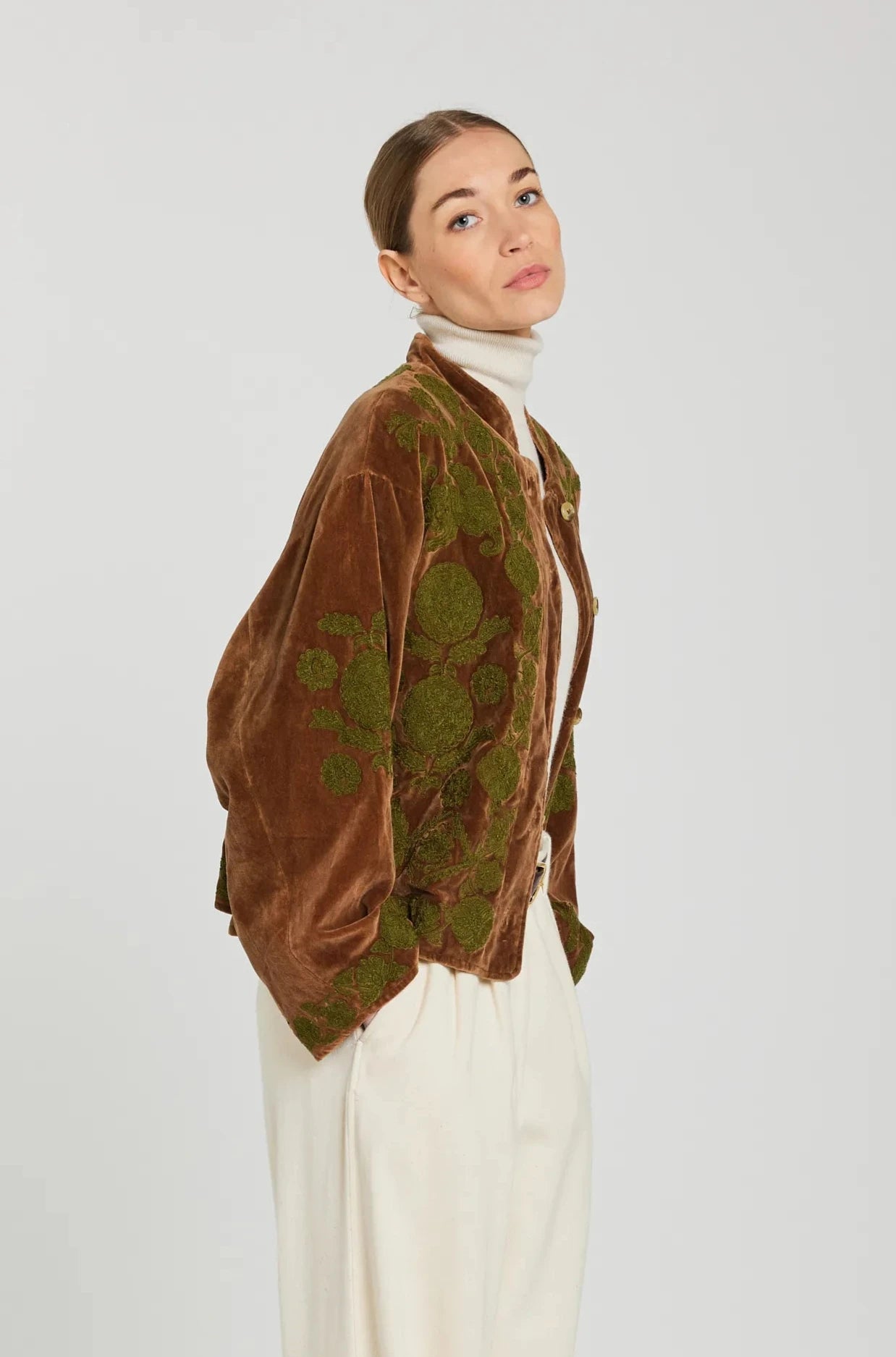 marron veste Coraly v de vinster 