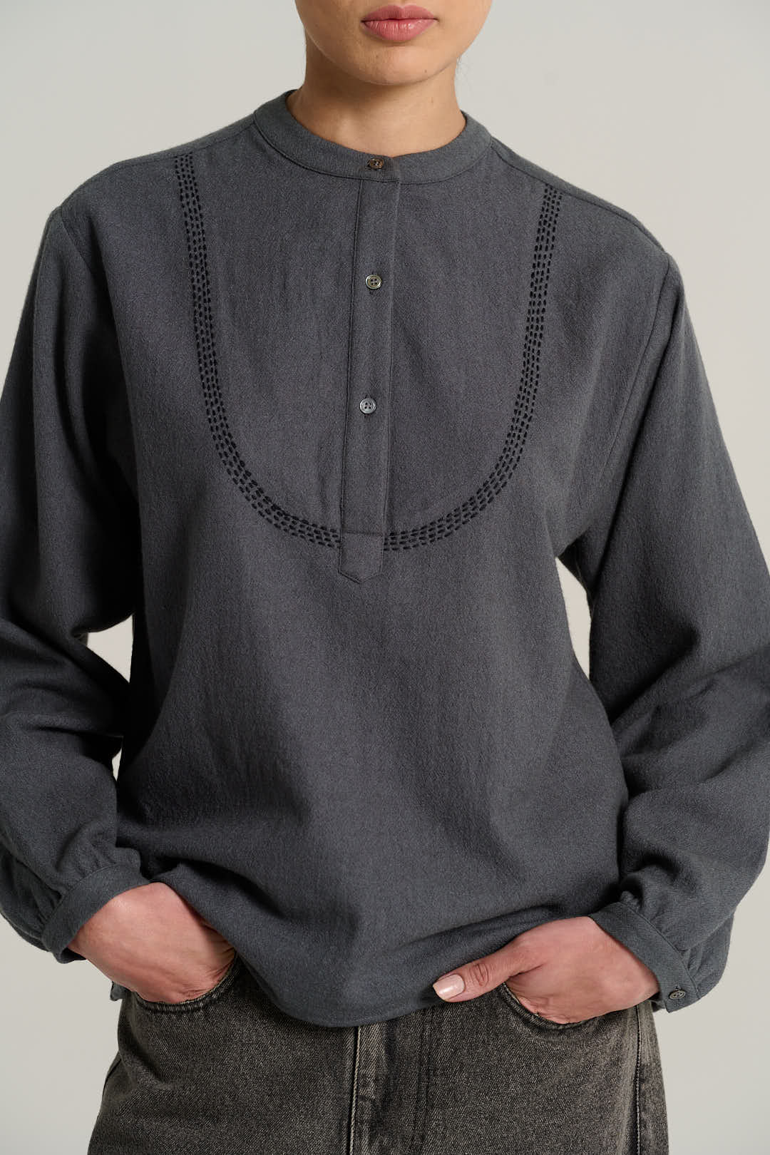 Blouse en laine anthracite Joseph
