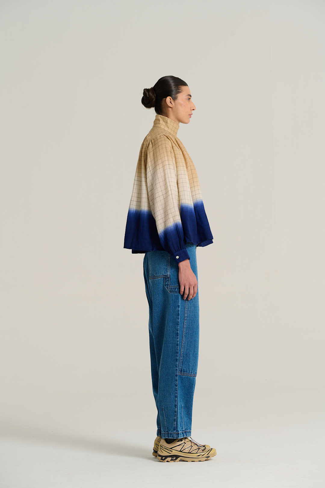 Blouse tie and dye indigo MARIUS