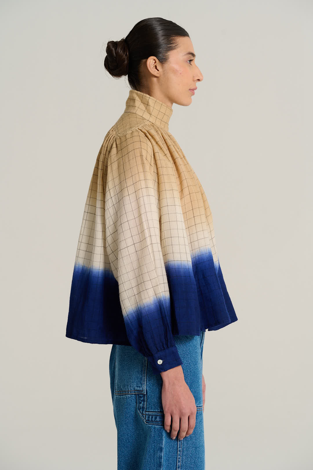 Blouse tie and dye indigo MARIUS