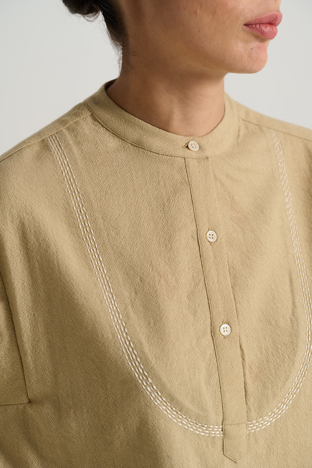 Blouse en laine sable Joseph