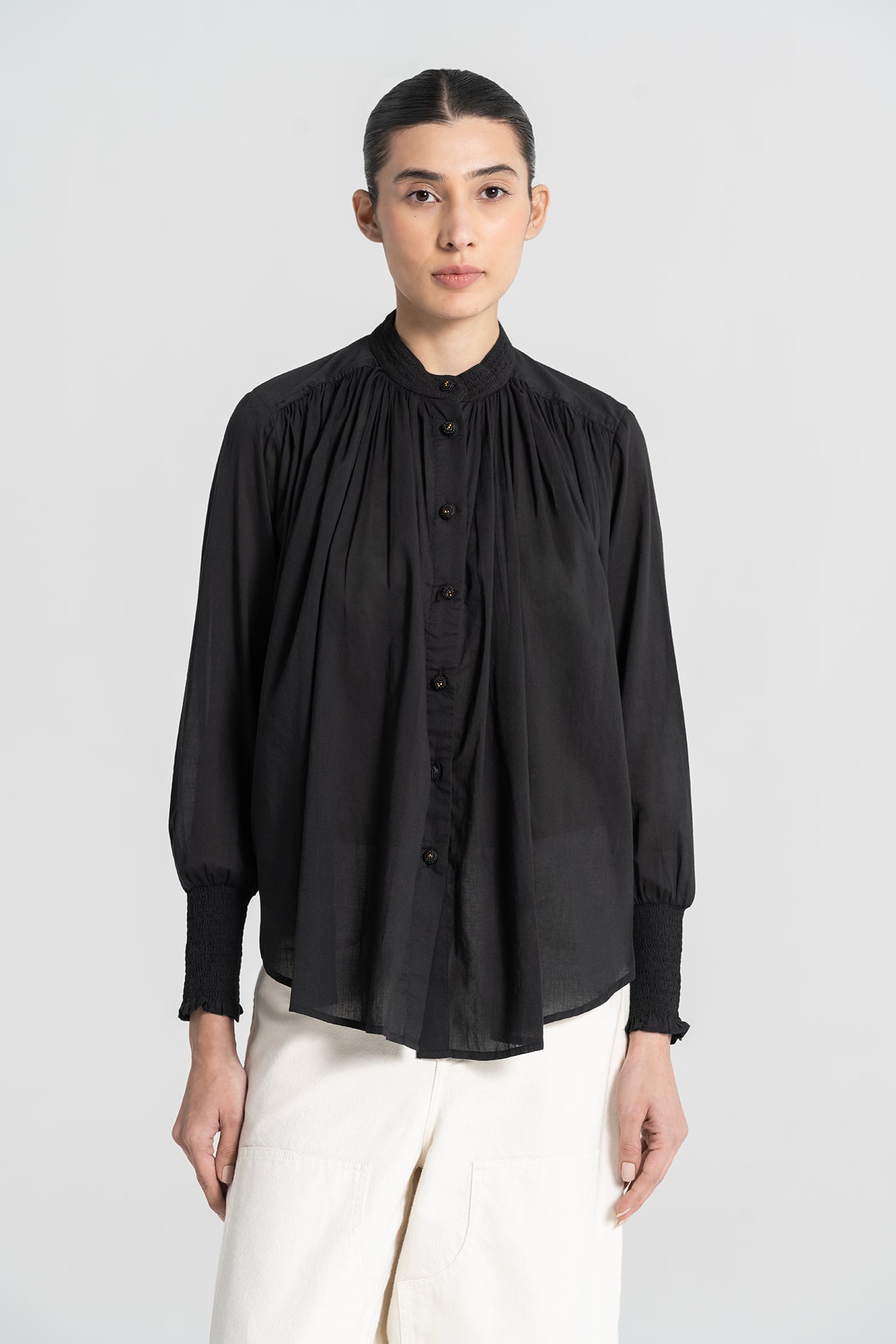 Chemisier noir SANTIAGO