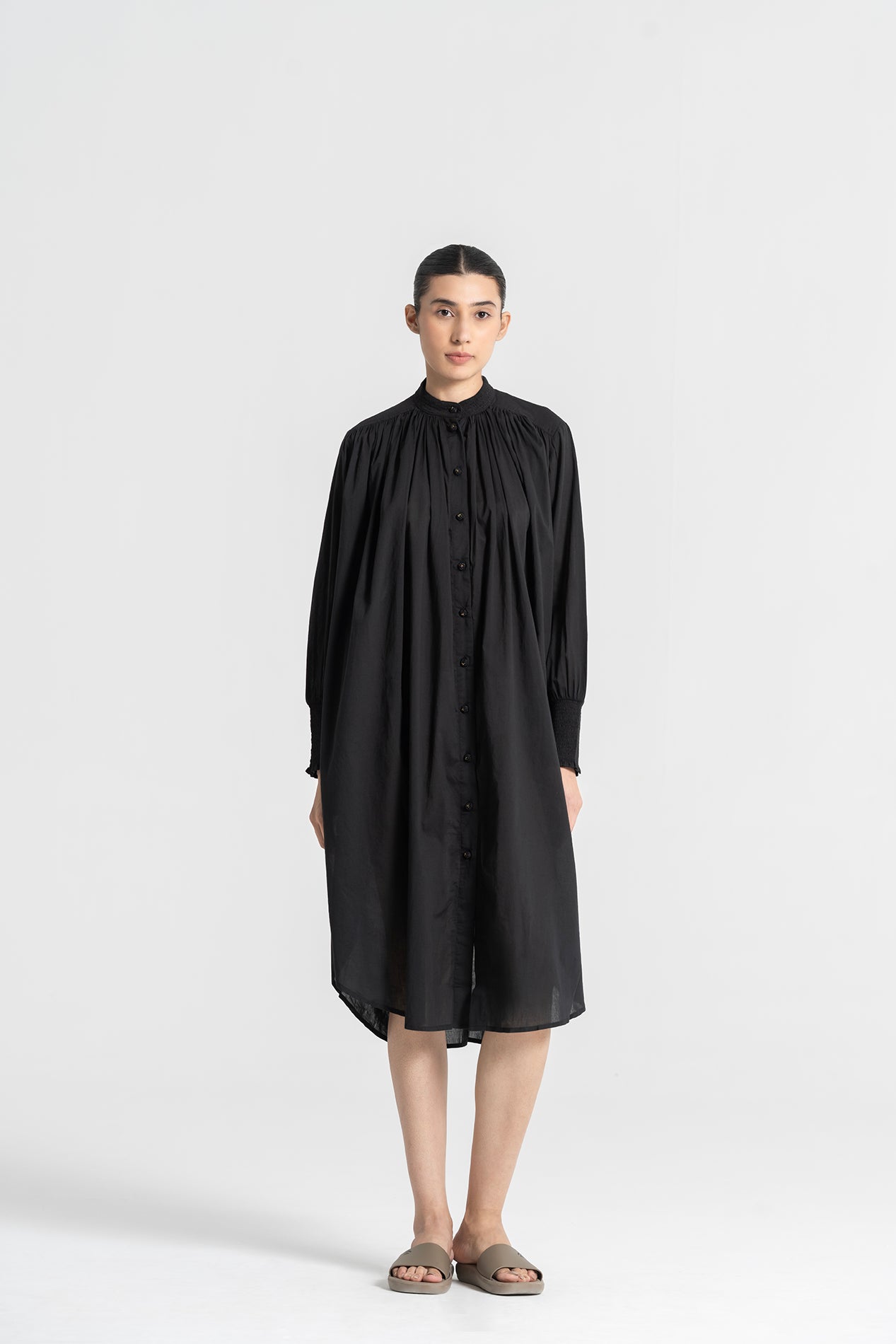 Robe longue noire SANTIAGO