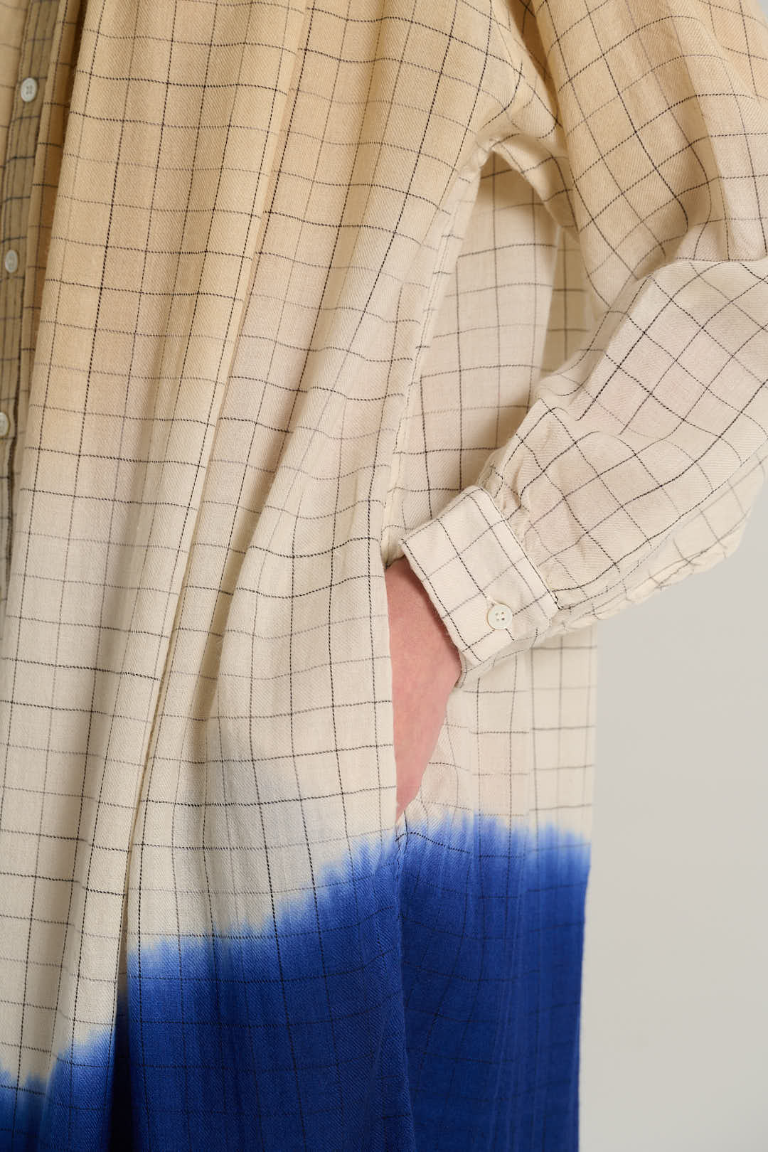 Robe tie and dye indigo MARIUS