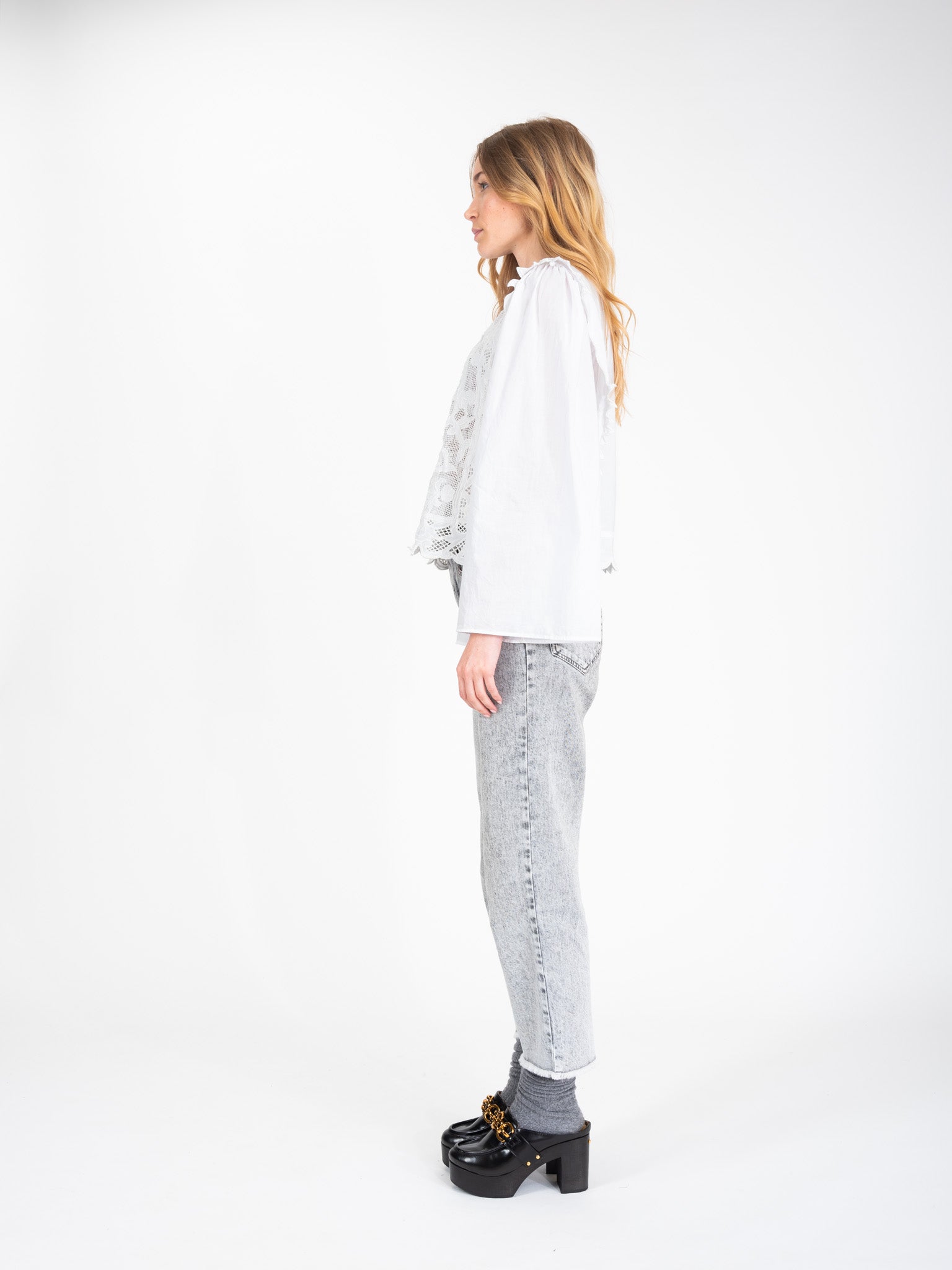 Blouse en dentelle blanche HEART