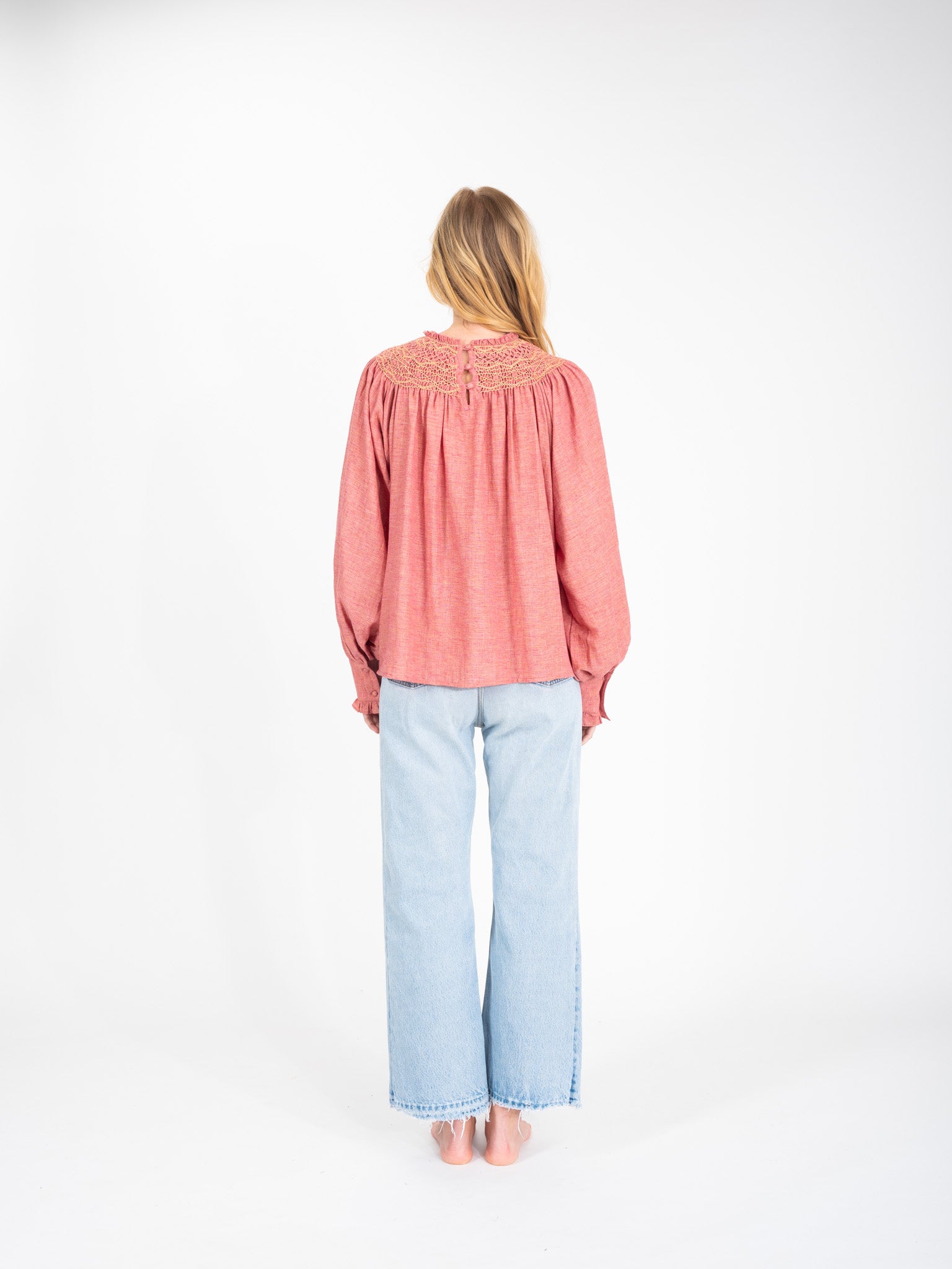 Blouse vieux rose bohème romantique Chloé