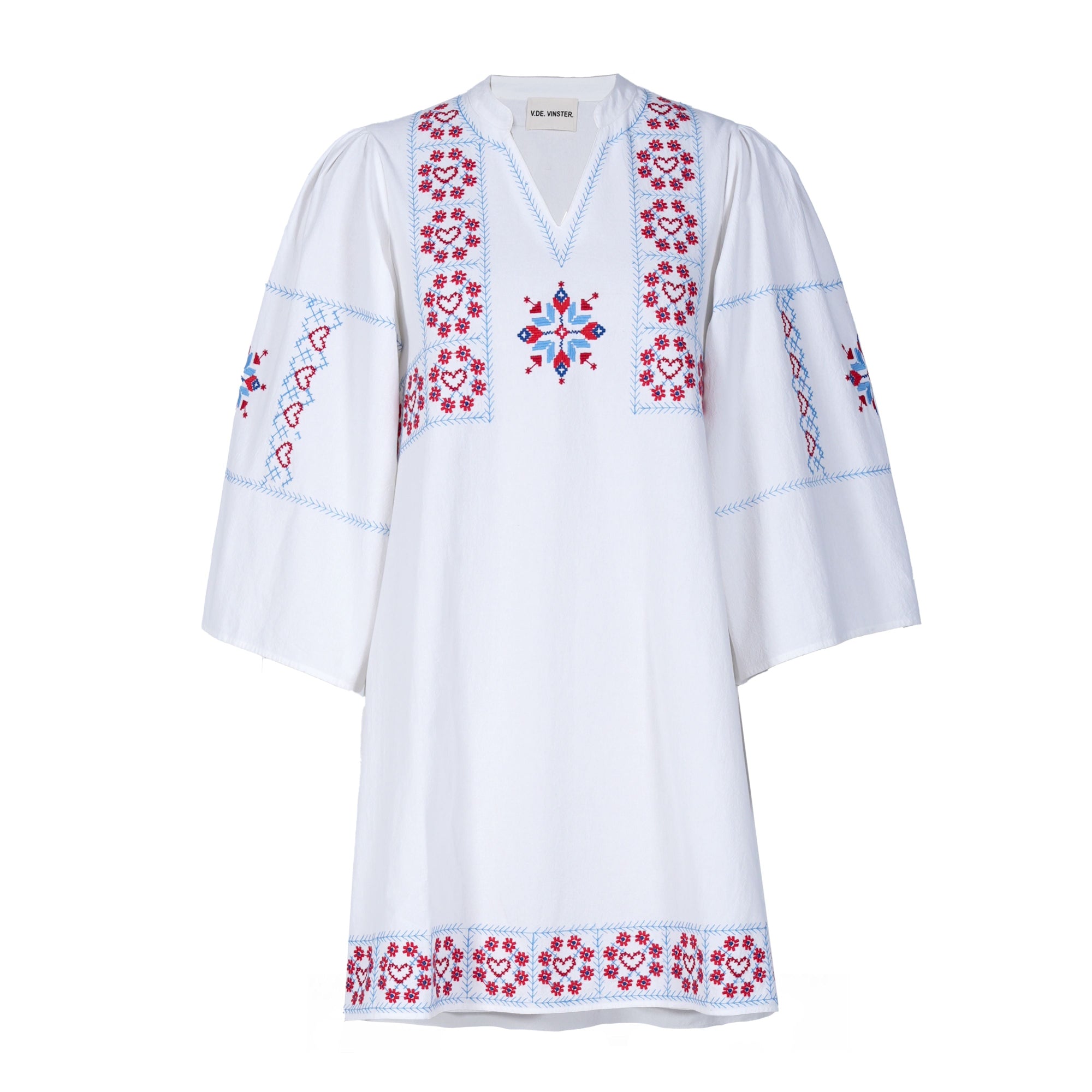 robe durga blanche brodée